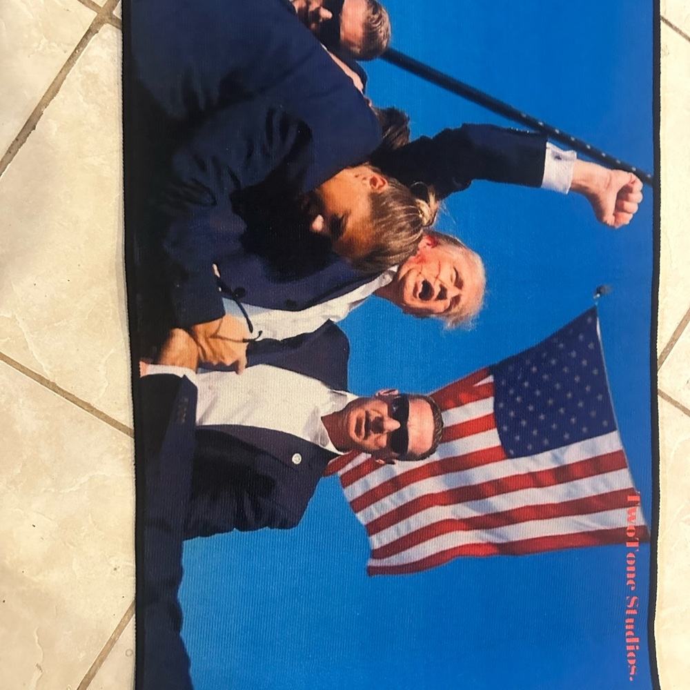 Donald trump surviving assassination rug!